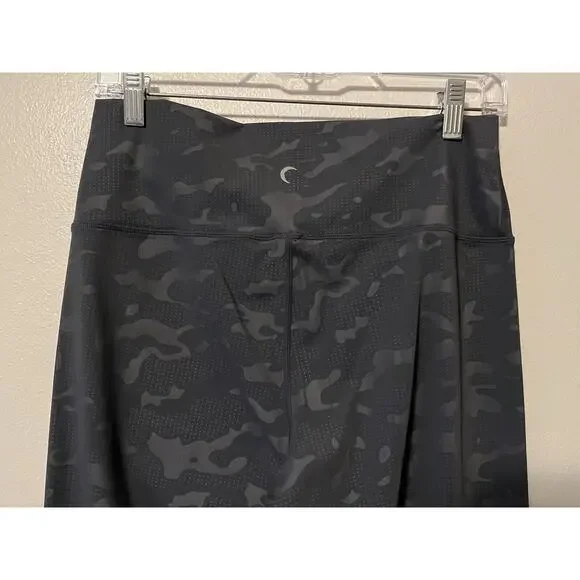 Zyia Active Leggings Women’s Sz 12 Gray Battleship Camo Luxe Hi Rise Athleisure - Picture 5 of 12